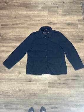 Tommy Hilfiger Quilted Jacket Size L Navy Crest Embroidery